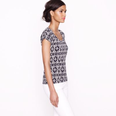 Vintage cotton tee in ikat