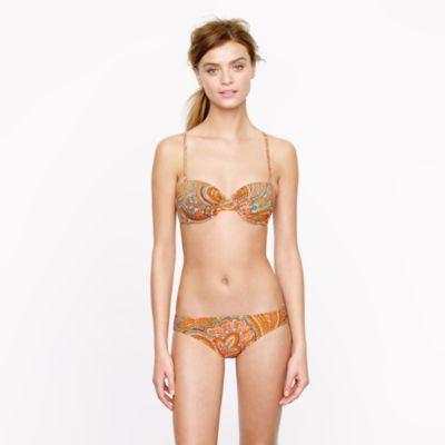 Orange paisley padded underwire top