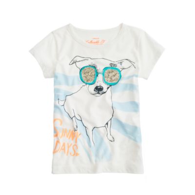 Girls' bow-wow bling tee