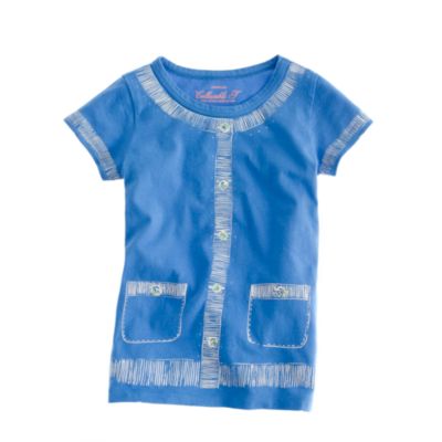Girls' trompe l'oeil tee