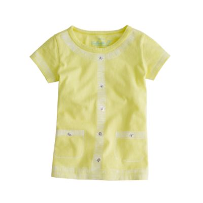 Girls' trompe l'oeil tee