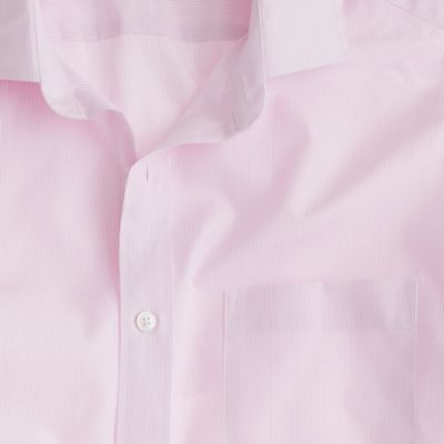 Spread-collar dress shirt in pink stripe