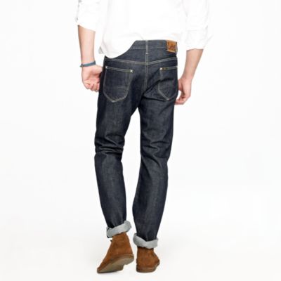 Lee&reg; for J.Crew 101 B regular straight selvedge jean in rinse wash