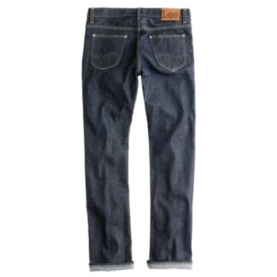 Lee&reg; for J.Crew 101 B regular straight selvedge jean in rinse wash