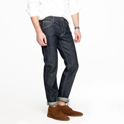Lee&reg; for J.Crew 101 B regular straight selvedge jean in rinse wash