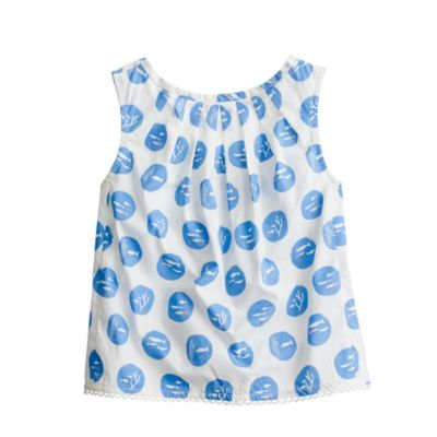Girls' peekaboo top in fishin' around