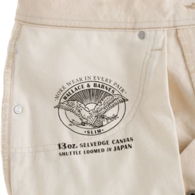 Wallace & Barnes slim canvas jean