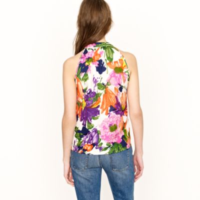 Silk bow cami in garden floral