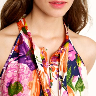 Silk bow cami in garden floral