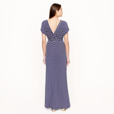 Kimono-sleeve maxidress in stripe