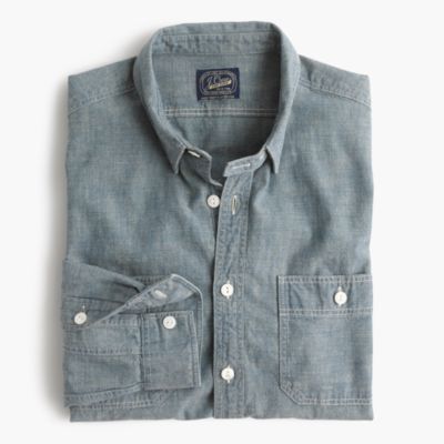 Selvedge chambray utility shirt