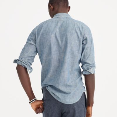 Selvedge chambray utility shirt