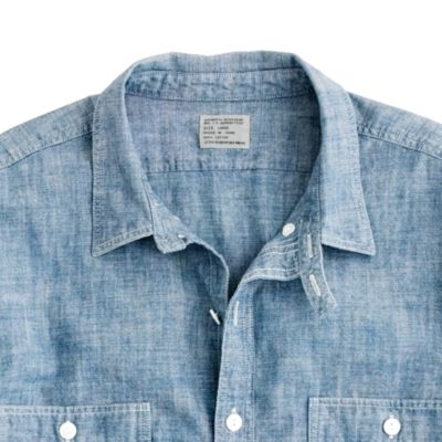 Selvedge chambray utility shirt