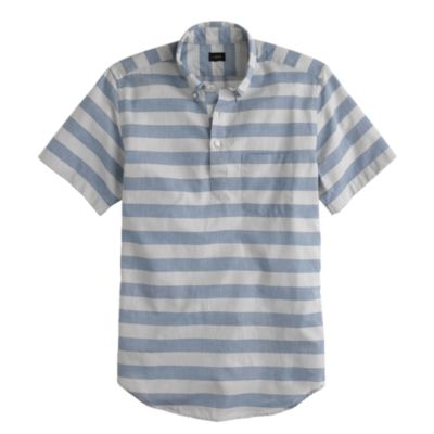 Short-sleeve popover in stripe
