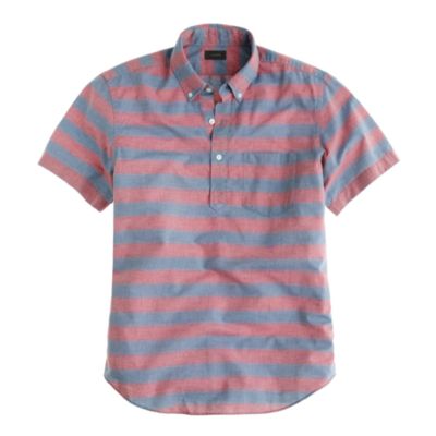 Short-sleeve popover in stripe