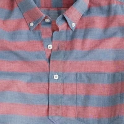 Short-sleeve popover in stripe