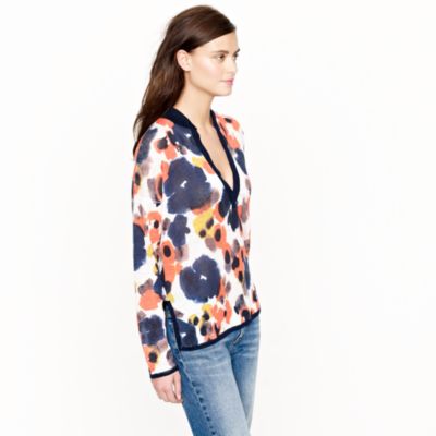 Printed linen tunic