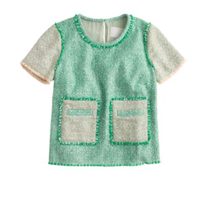 Collection glimmer tweed top