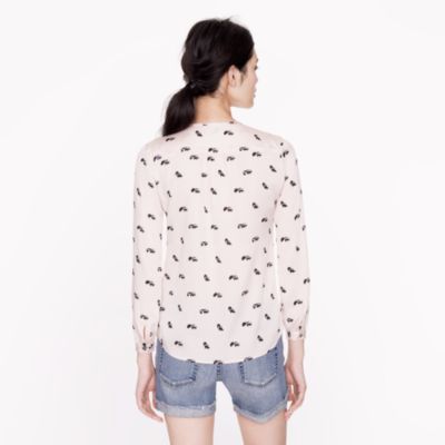 Collection silk blouse in little skunks