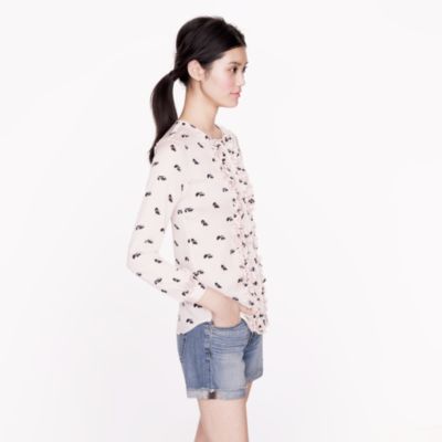 Collection silk blouse in little skunks