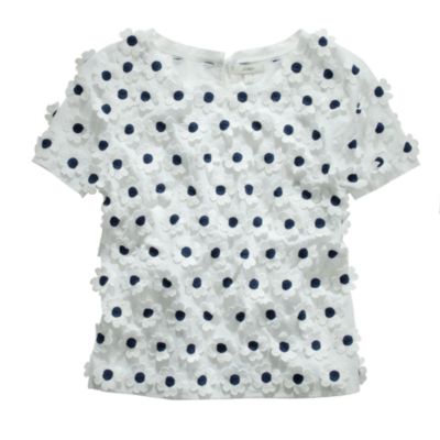 Collection embroidered daisy top