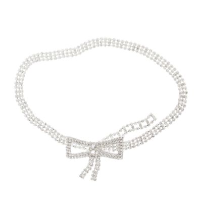 Collection rhinestone bow belt