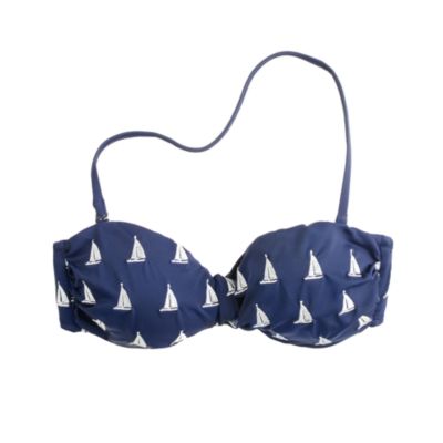 Sailboat twist-front bandeau top