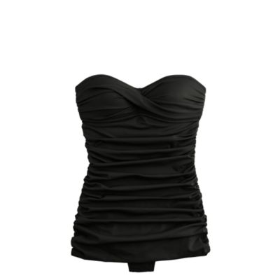 Skirted twist bandeau tank