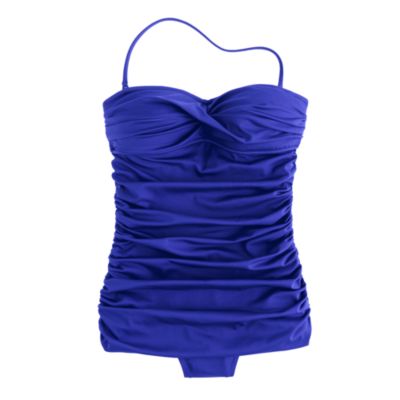 Skirted twist bandeau tank