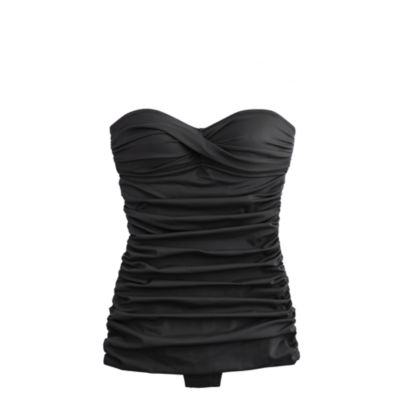 Skirted twist bandeau tank