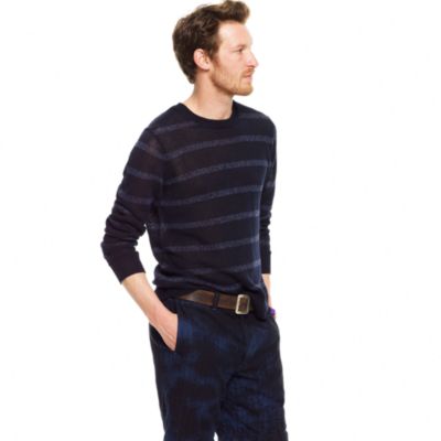 Marled stripe linen sweater