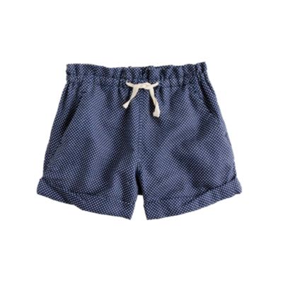 Girls' swing set short in tiny triangles