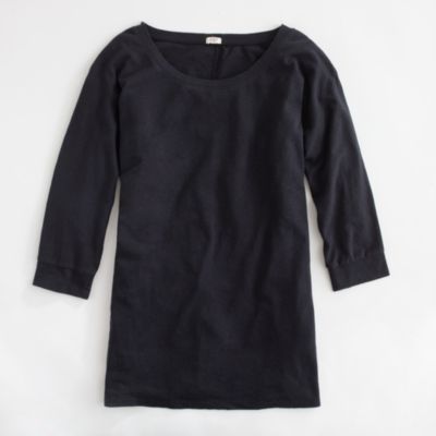 Factory linen-cotton dolman-sleeve tee