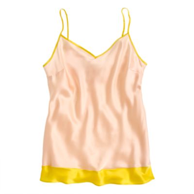 Silk contrast cami