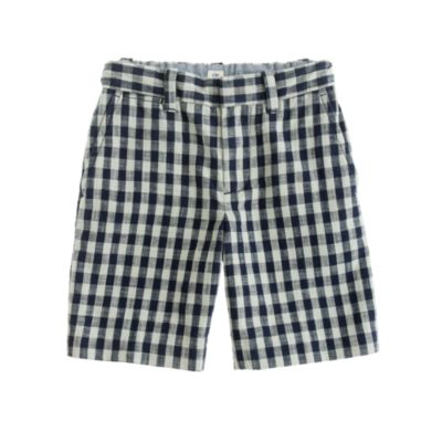 Boys' Bowery short in gingham