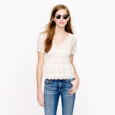 Collection embroidered eyelet top