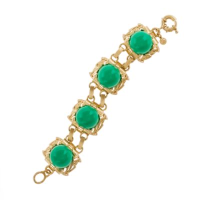 Golden cabochon bracelet
