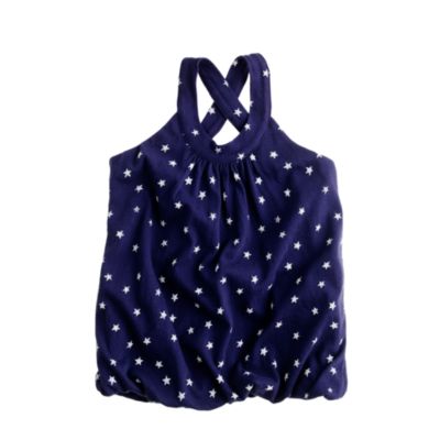 Girls' blouson tank in shooting stars