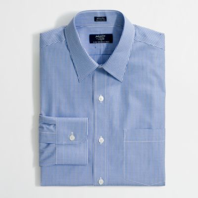 Factory slim wrinkle-free point-collar dress shirt