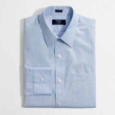 Factory slim wrinkle-free point-collar dress shirt