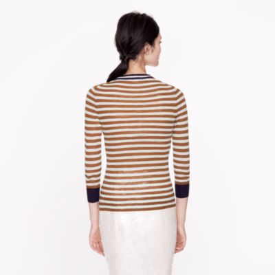 Stripe gauze cardigan