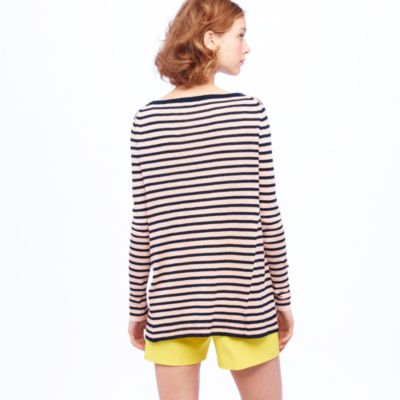 Linen swing sweater in stripe