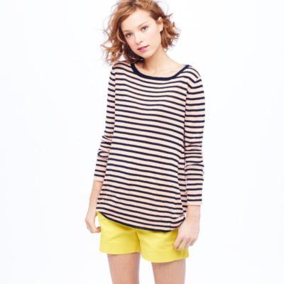 Linen swing sweater in stripe
