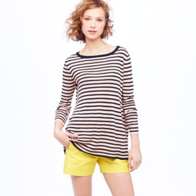 Linen swing sweater in stripe