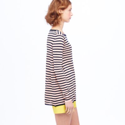 Linen swing sweater in stripe