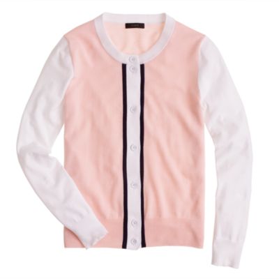 Merino colorblock cardigan