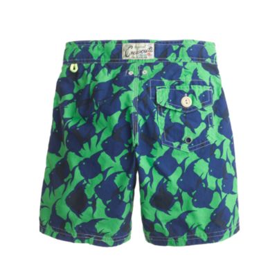 Boys' board shorts in tropical fish print