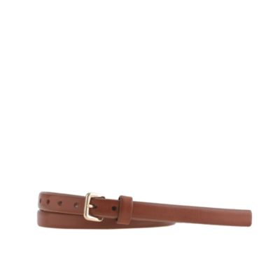 Skinny leather belt