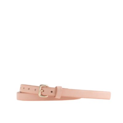 Skinny leather belt