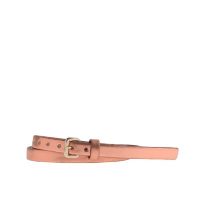Skinny leather belt